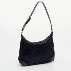 Pre Owned Louis Vuitton Black Monogram Satin Mini Boulogne Bag