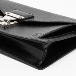 Pre Owned حقيبة كلتش لوي فيتون سيليه دراغون جلد إيبي أسود