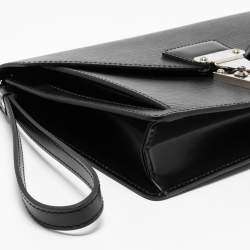 Pre Owned حقيبة كلتش لوي فيتون سيليه دراغون جلد إيبي أسود