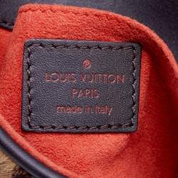 Pre Owned Louis Vuitton Damier Ebene Calf Hair Limited Edition Sauvage Gazelle Bag