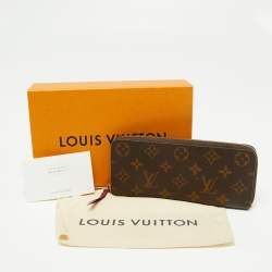 Pre Owned محفظة لوي فيتون بورتوفيلل كليمينس كانفاس مونوغرامي بسحاب مستدير