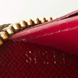 Pre Owned محفظة لوي فيتون بورتوفيلل كليمينس كانفاس مونوغرامي بسحاب مستدير