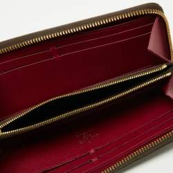 Pre Owned محفظة لوي فيتون بورتوفيلل كليمينس كانفاس مونوغرامي بسحاب مستدير