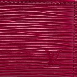 مملوكة مسبقًا حافظة بطاقات لوي فيتون جلد إيبي وردية بونديشيري