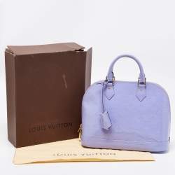 Pre Owned Louis Vuitton Lilac Monogram Vernis Leather Alma PM Bag