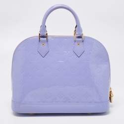Pre Owned Louis Vuitton Lilac Monogram Vernis Leather Alma PM Bag
