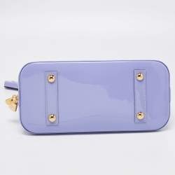 Pre Owned Louis Vuitton Lilac Monogram Vernis Leather Alma PM Bag