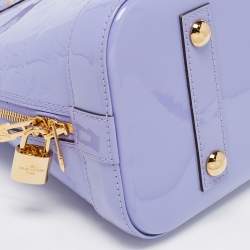 Pre Owned Louis Vuitton Lilac Monogram Vernis Leather Alma PM Bag