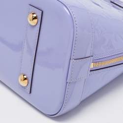 Pre Owned Louis Vuitton Lilac Monogram Vernis Leather Alma PM Bag