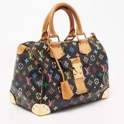 Pre Owned Louis Vuitton Black Monogram Multicolore Canvas Speedy 30 Bag