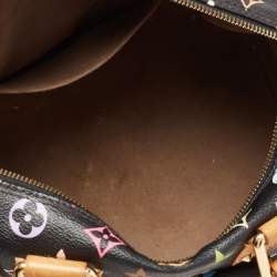 Pre Owned Louis Vuitton Black Monogram Multicolore Canvas Speedy 30 Bag