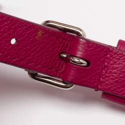 Pre Owned Louis Vuitton Fuchsia/Flamme Leather Lockme II Bag