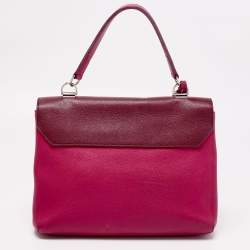 Pre Owned Louis Vuitton Fuchsia/Flamme Leather Lockme II Bag
