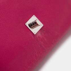 Pre Owned Louis Vuitton Fuchsia/Flamme Leather Lockme II Bag