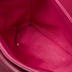 Pre Owned Louis Vuitton Fuchsia/Flamme Leather Lockme II Bag