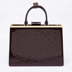 Pre Owned Louis Vuitton Amarante Monogram Vernis Deesse GM Bag