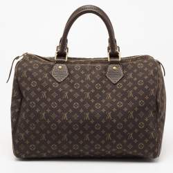 Pre Owned Louis Vuitton Fusain Monogram Idylle Canvas and Leather Speedy 30 Bag