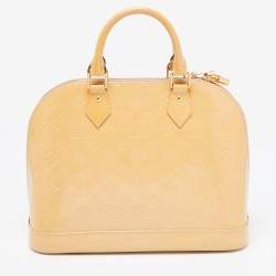 Pre Owned Louis Vuitton Vert Impression Monogram Vernis Alma PM Bag