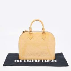 Pre Owned Louis Vuitton Vert Impression Monogram Vernis Alma PM Bag
