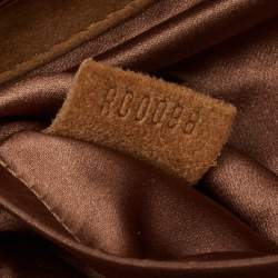 Pre Owned Louis Vuitton Beige/Safran Monogram Suede and Patent Leather Limited Edition Motard Afterdark Clutch 
