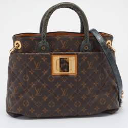 LOUIS VUITTON Limited Edition Exotic Ostrich & Suede LV Monogram Logo Bag