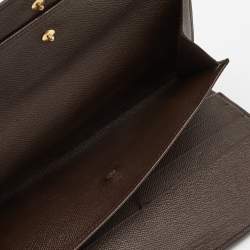 Pre Owned Louis Vuitton Damier Ebene Canvas Trifold Continental Wallet