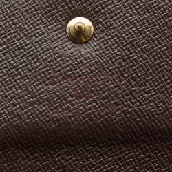 Pre Owned Louis Vuitton Damier Ebene Canvas Trifold Continental Wallet