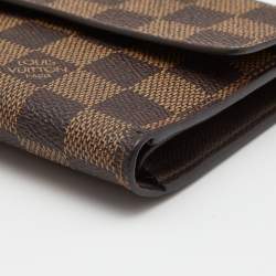 Pre Owned Louis Vuitton Damier Ebene Canvas Trifold Continental Wallet