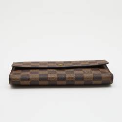 Pre Owned Louis Vuitton Damier Ebene Canvas Trifold Continental Wallet