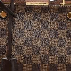 Pre Owned Louis Vuitton Magnolia Damier Ebene Canvas Brittany Bag