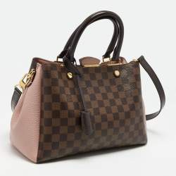 Pre Owned Louis Vuitton Magnolia Damier Ebene Canvas Brittany Bag