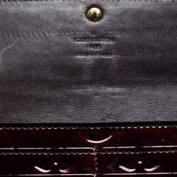 Pre Owned Louis Vuitton Rouge Fauviste Monogram Vernis Sarah Wallet