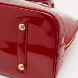 Pre Owned Louis Vuitton Pomme D’amour Monogram Vernis Alma GM Bag