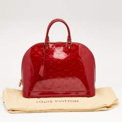 Pre Owned Louis Vuitton Pomme D’amour Monogram Vernis Alma GM Bag