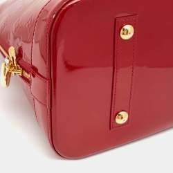 Pre Owned Louis Vuitton Pomme D’amour Monogram Vernis Alma GM Bag