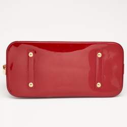 Pre Owned Louis Vuitton Pomme D’amour Monogram Vernis Alma GM Bag