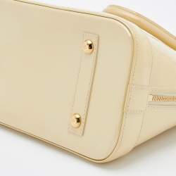 Pre Owned Louis Vuitton Blanc Corail Monogram Vernis Alma PM Bag