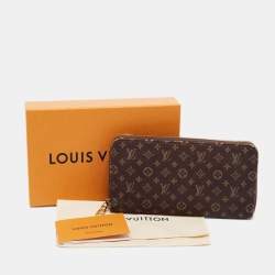 مملوكة مسبقًا محفظة غوتشي زيبي مونوغرام إيديل بني