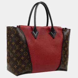brown louis vuitton bag with red inside