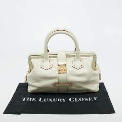 Pre Owned Louis Vuitton Off White Suhali Leather Lingenieux PM Bag