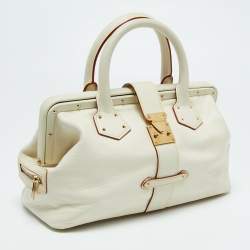 Pre Owned Louis Vuitton Off White Suhali Leather Lingenieux PM Bag