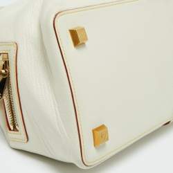 Pre Owned Louis Vuitton Off White Suhali Leather Lingenieux PM Bag