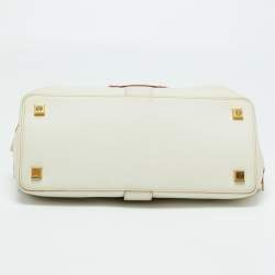 Pre Owned Louis Vuitton Off White Suhali Leather Lingenieux PM Bag