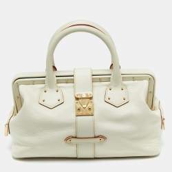 Pre Owned Louis Vuitton Off White Suhali Leather Lingenieux PM Bag