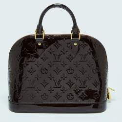 Pre Owned Louis Vuitton Amarante Monogram Vernis Alma PM Bag