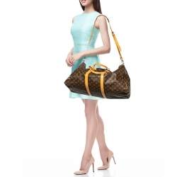 مملوكة مسبقًا حقيبة لوي فيتون كيبال باندولير 55 كانفاس مونوغرامي