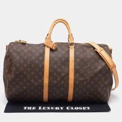 مملوكة مسبقًا حقيبة لوي فيتون كيبال باندولير 55 كانفاس مونوغرامي