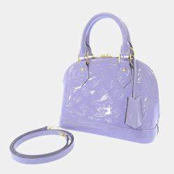 LOUIS VUITTON Alma BB Epi Leather Satchel Crossbody Bag Light Lavender