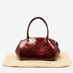 Pre Owned Louis Vuitton Rouge Fauviste Monogram Vernis Sherwood GM Bag