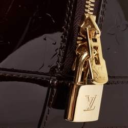 Pre Owned Louis Vuitton Amarante Monogram Vernis Alma GM Bag